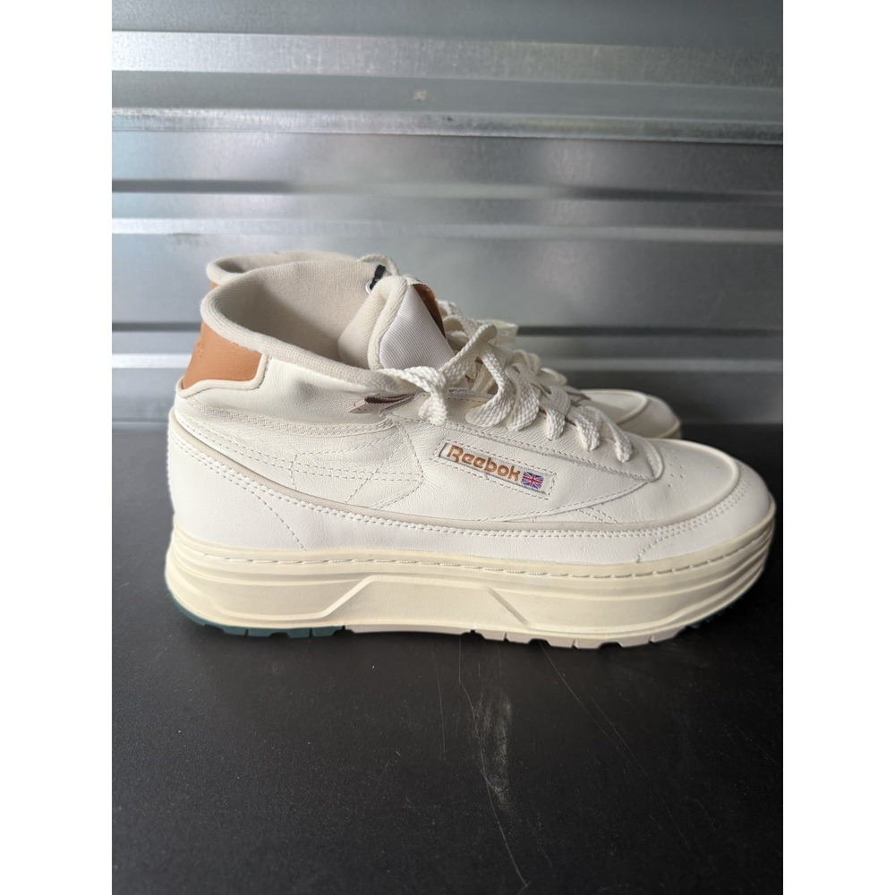 Reebok Club C Form Hi Sneakers Women's US 10 White Leather Shoes High Top B-1